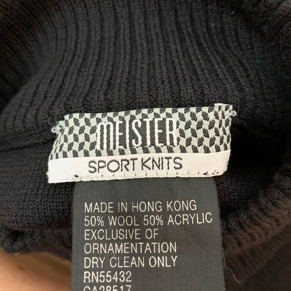 Meister Sport Knit Wool Blend Sweater- Small - Picture 5 of 8